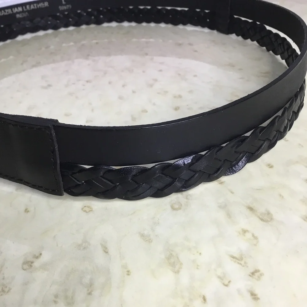 Brazilian Leather Braided Belt
